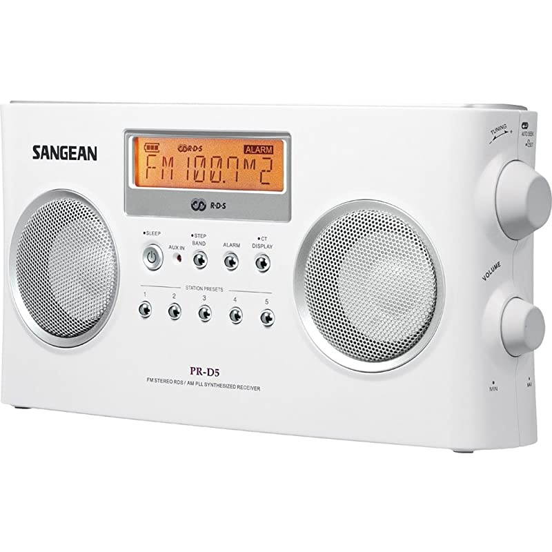 PRD5 Portable Radio with Digital Tuning and RDS White