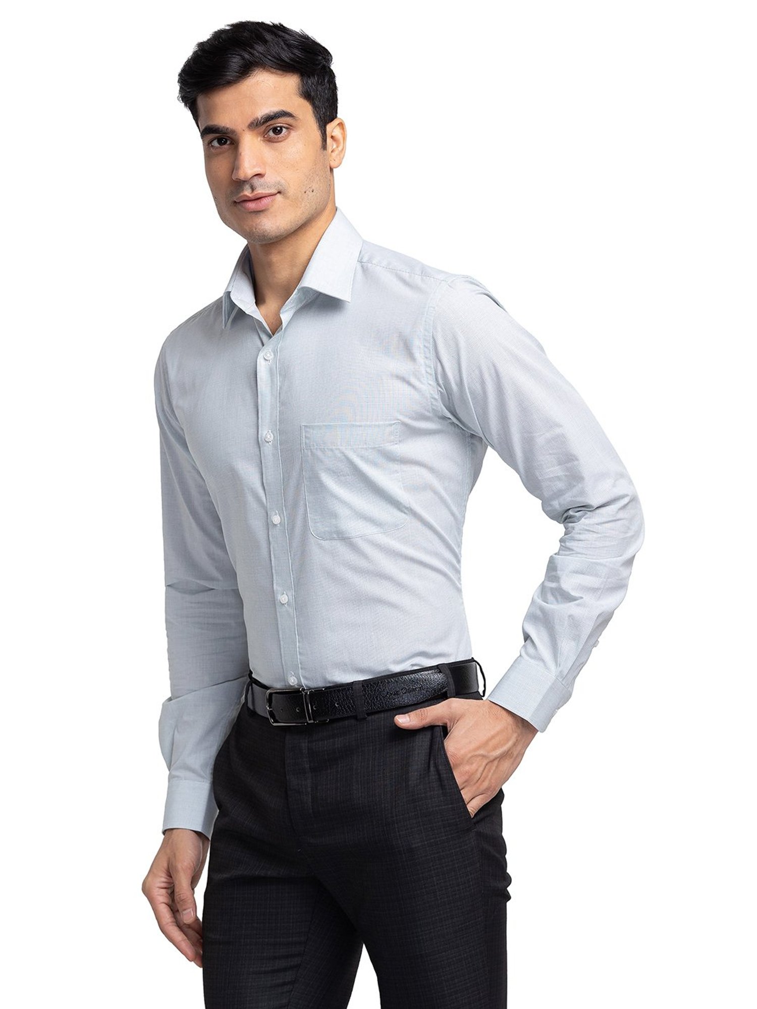 Arrow Sport Dark Green Cotton Slim Fit Shirt