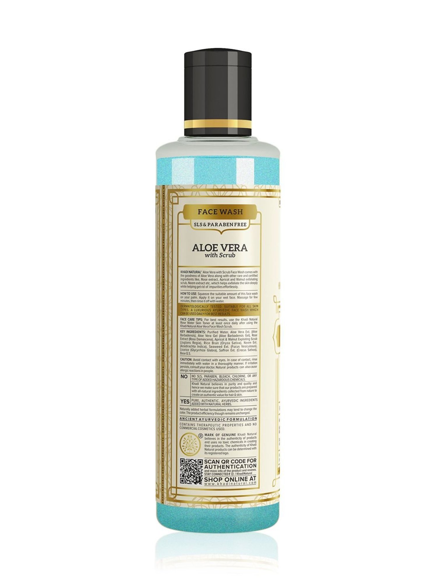 Khadi Natural Aloe Vera Face Wash with Scrub - 210 ml