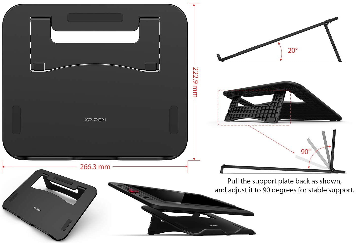 XP-PEN CR Artist13.3 Pro Drawing Monitor 13.3 Inch Drawing Tablet Full-Laminated Pen Display with Tilt Support Passive Pen and 123% sRGB