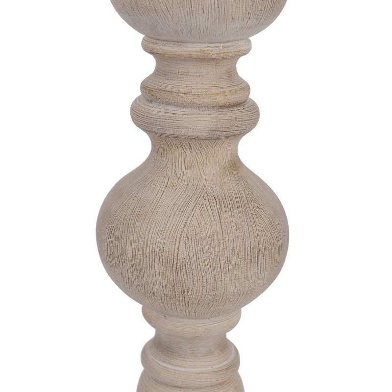 Distressed Resin Floor Lamp Washed Wood - Decor Therapy