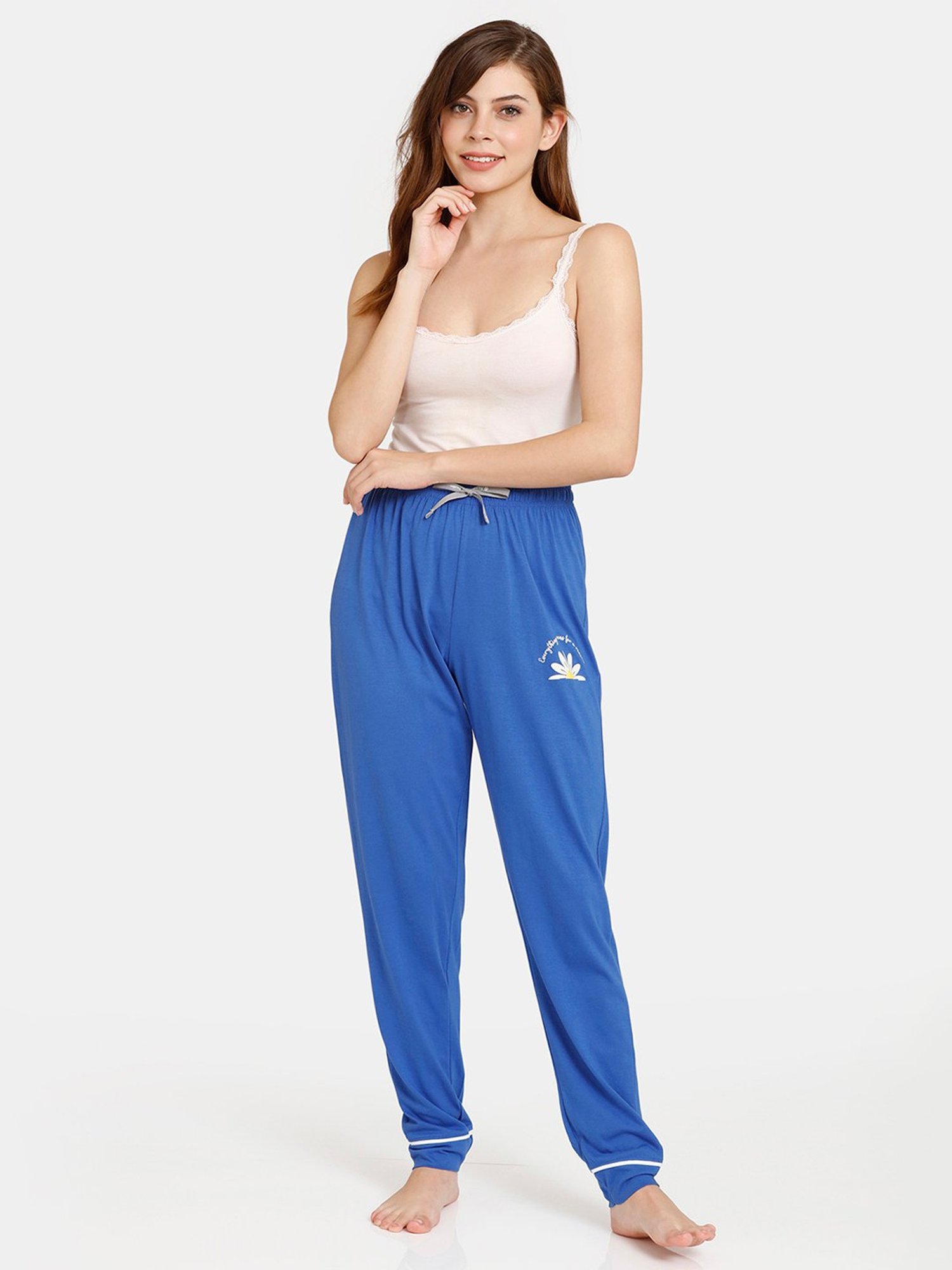 Rosaline by Zivame Blue Printed Pyjamas