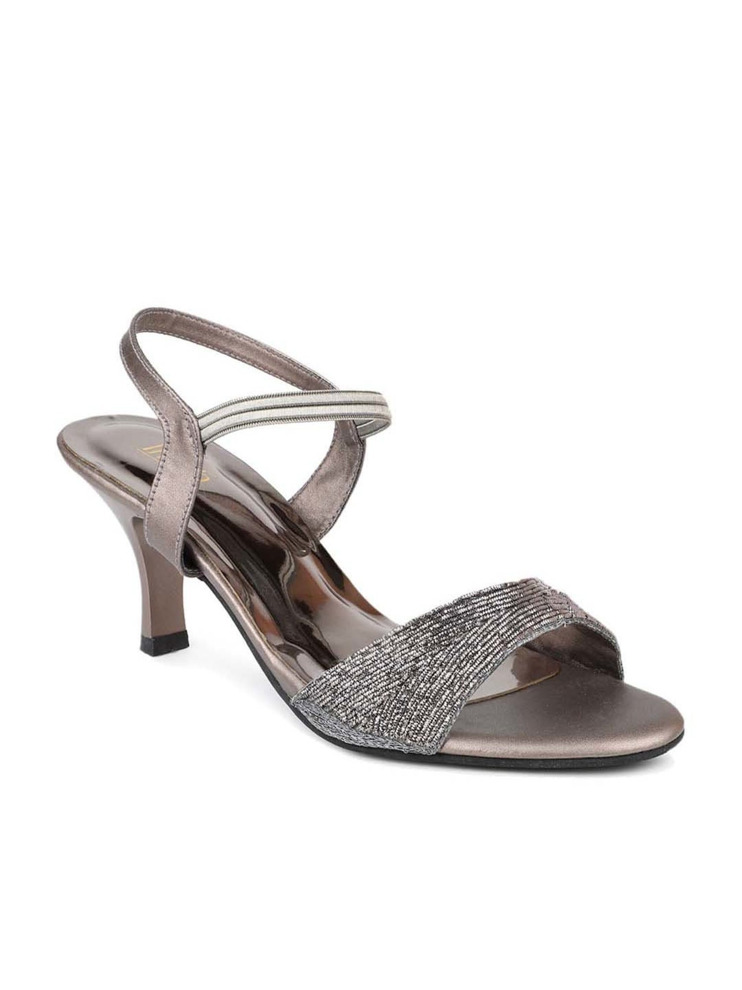 Inc 5 Women's Gun Metal Ankle Strap Sandals