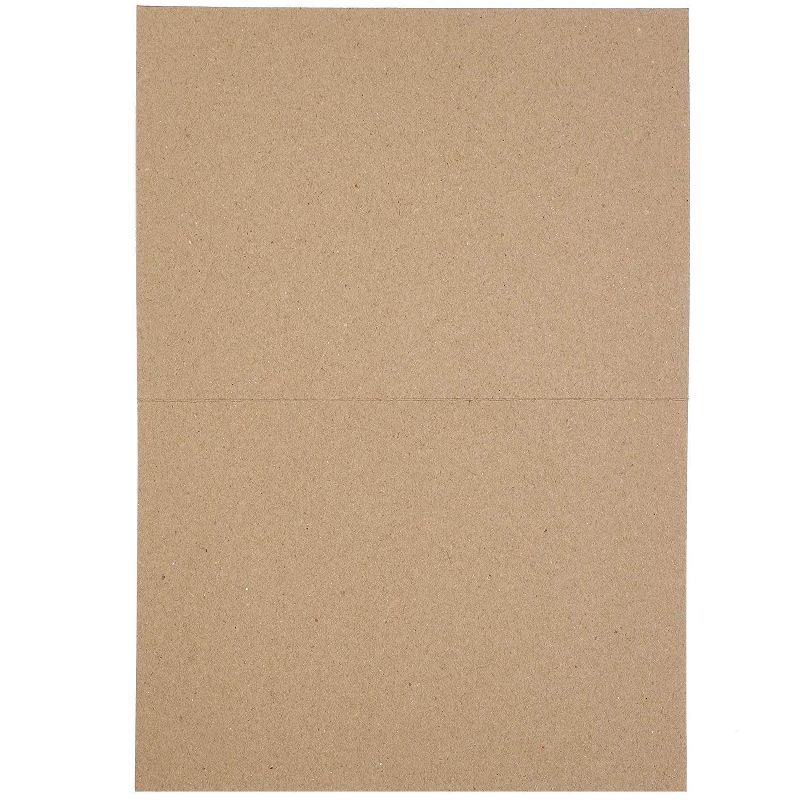 Blank A1 Kraft Cards with Envelopes (3 1/2 x 4 7/8 Inches, Brown, 100-Pack)