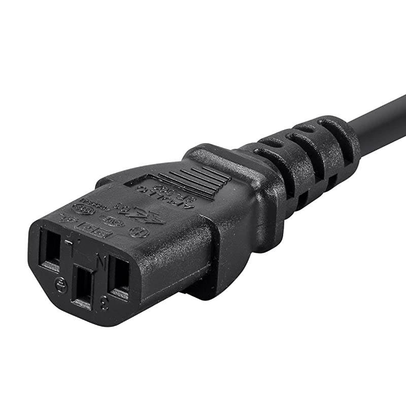 105295 25Ft 14AWG Power Cord Cable w 3 Conductor PC Power Connector Socket 15A NEMA 515P to IEC320C13