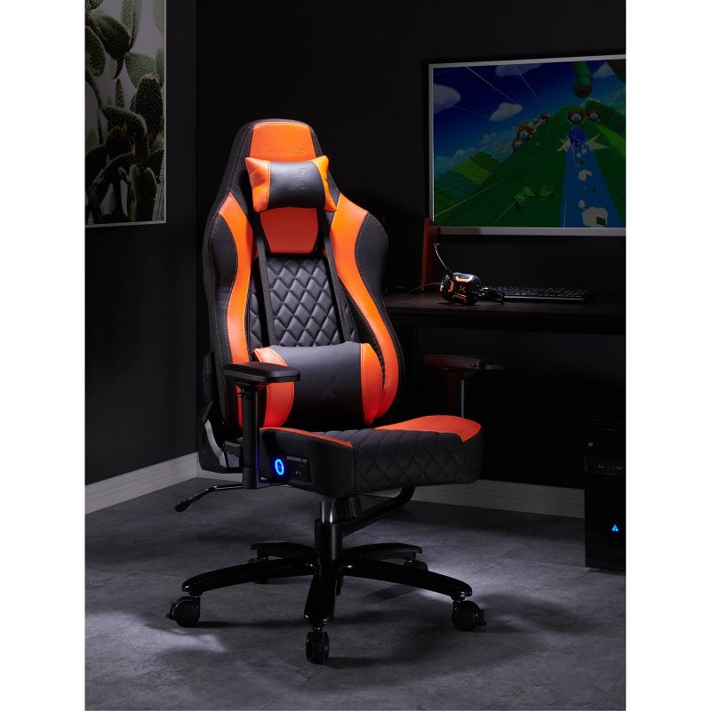 Delta Sound PC Office Gaming Chair Orange/Black - X Rocker