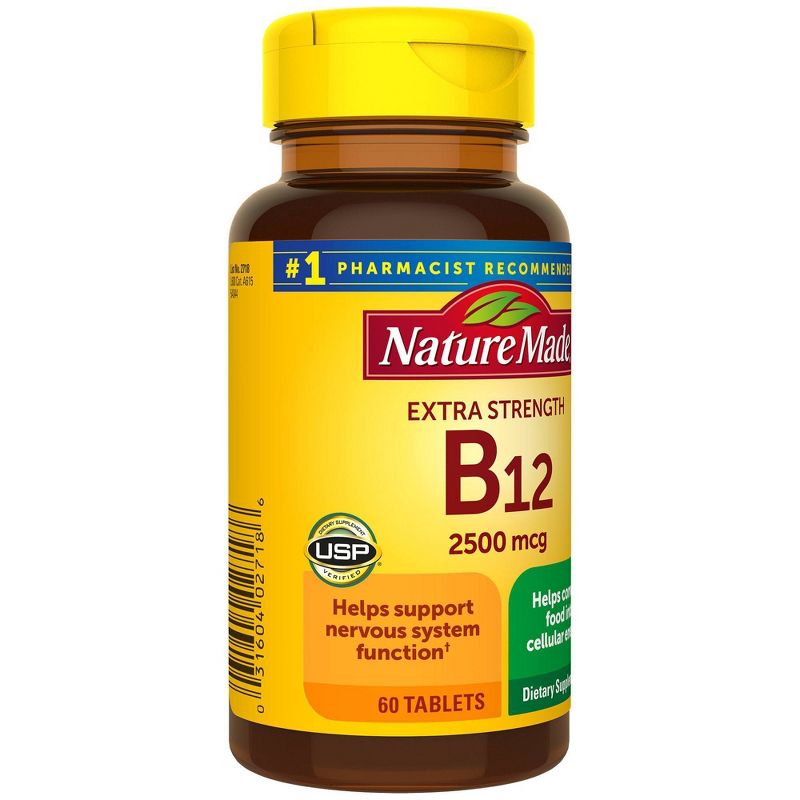 Nature Made Extra Strength Vitamin B12 2500 mcg Tablets - 60ct