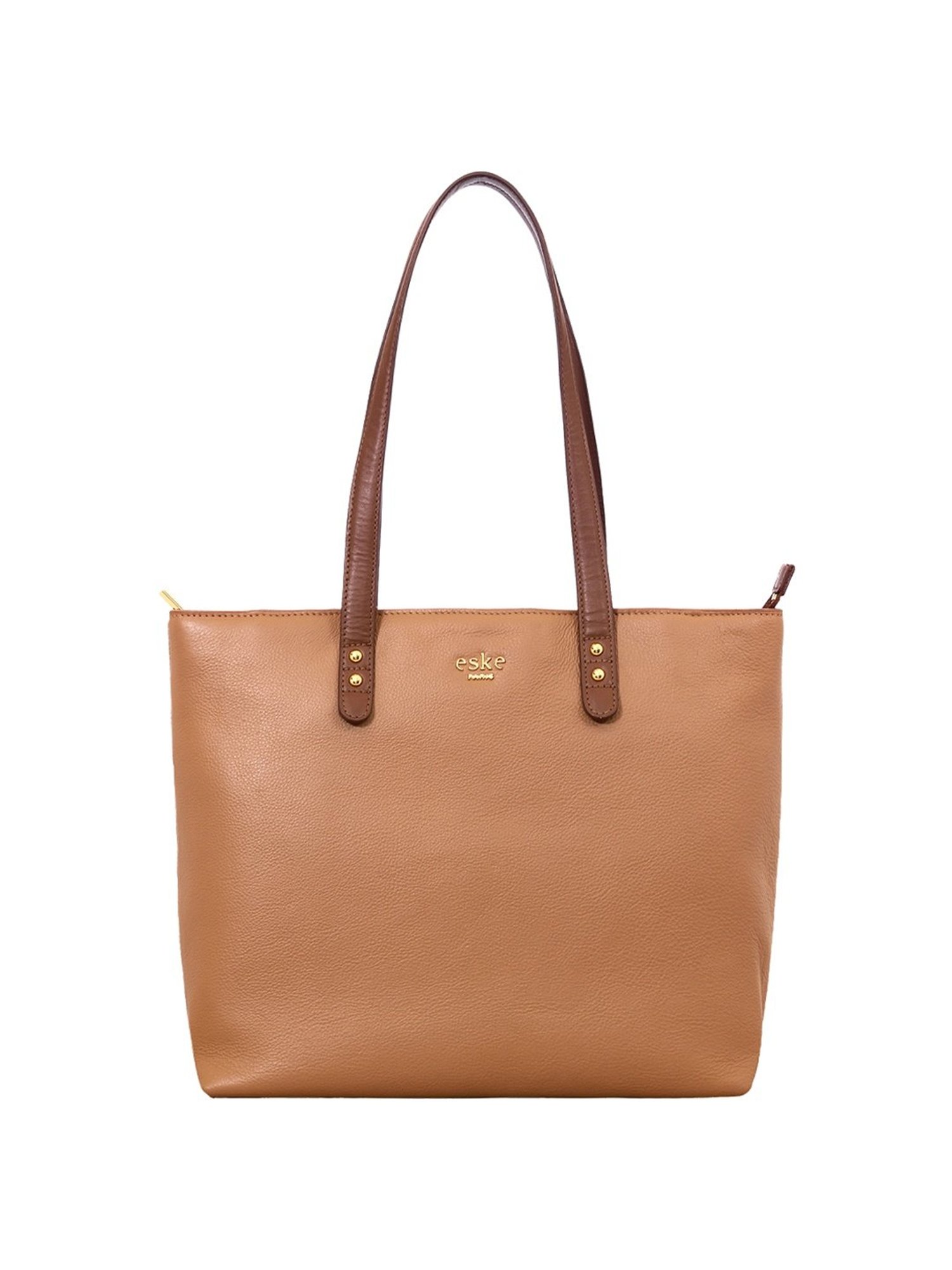 Eske Vesta Tan Solid Medium Shoulder Handbag