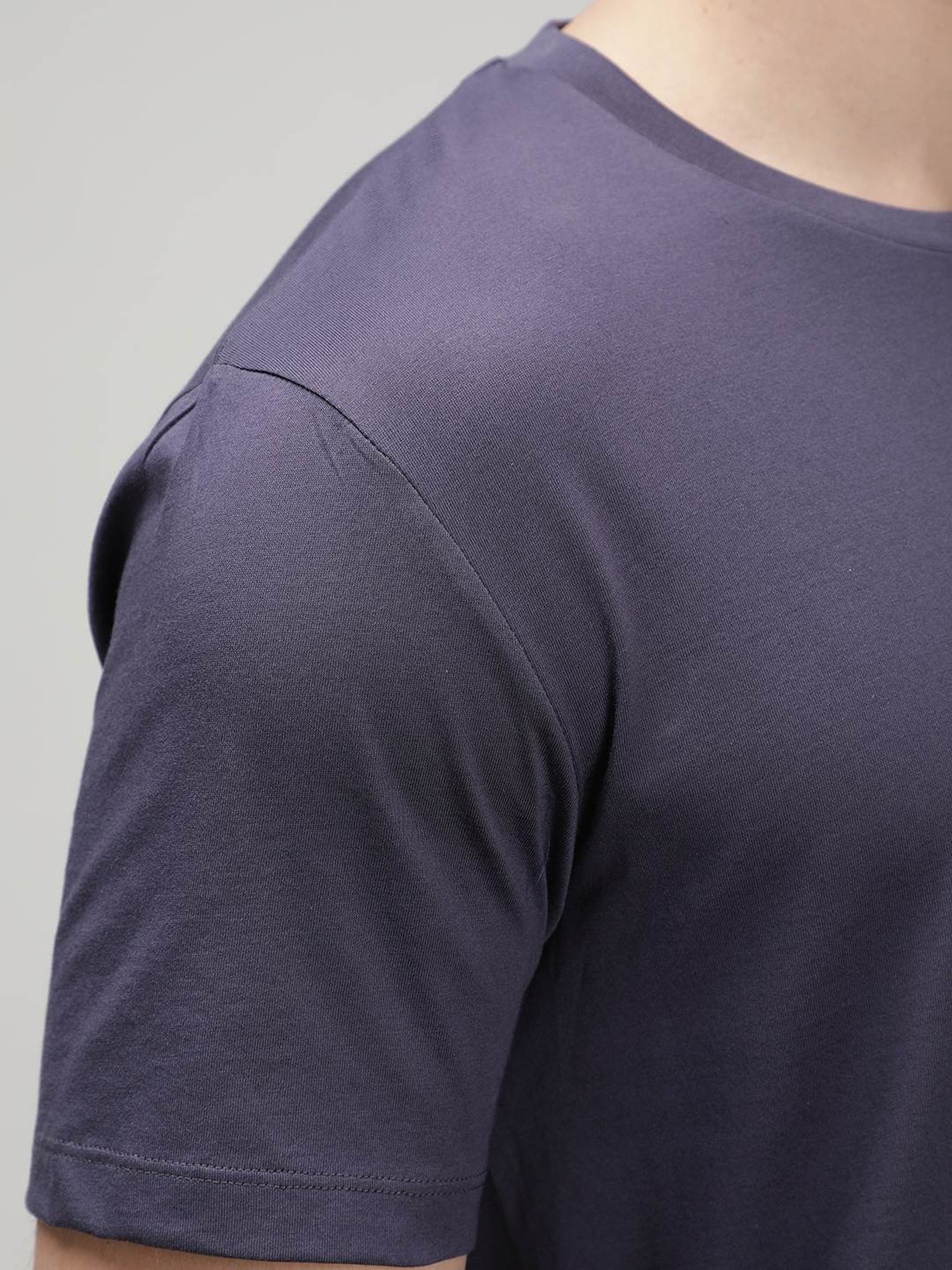 Sporto Steel Grey Slim Fit T-Shirt