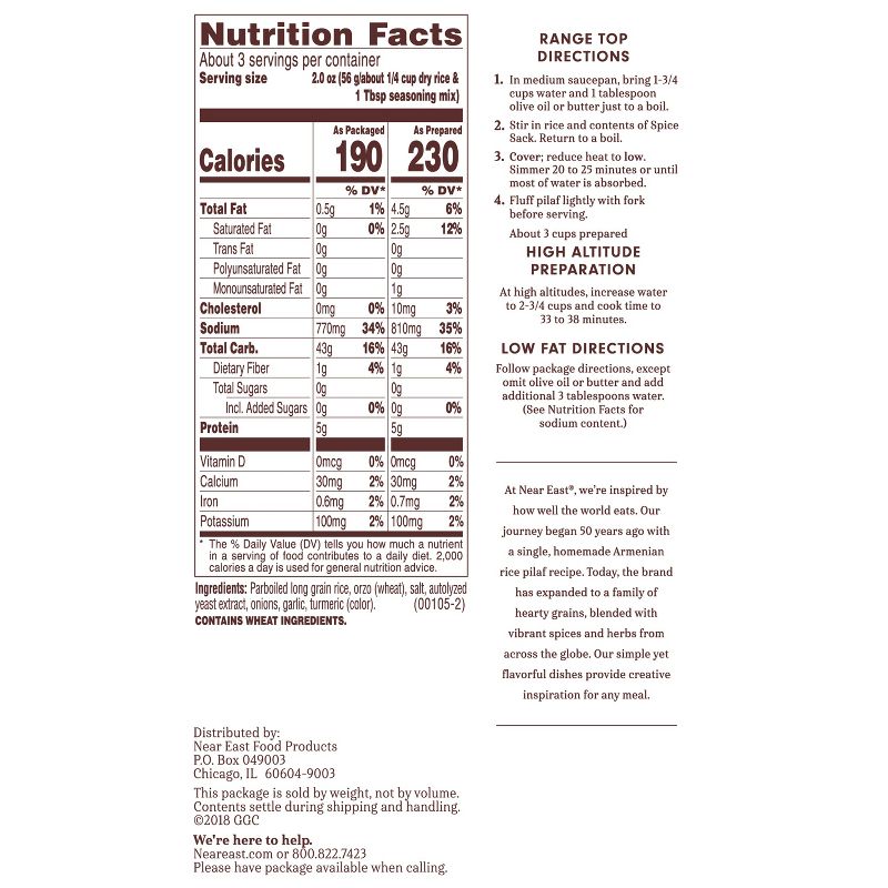 Near East Pilaf Mix Original Rice - 6.09oz