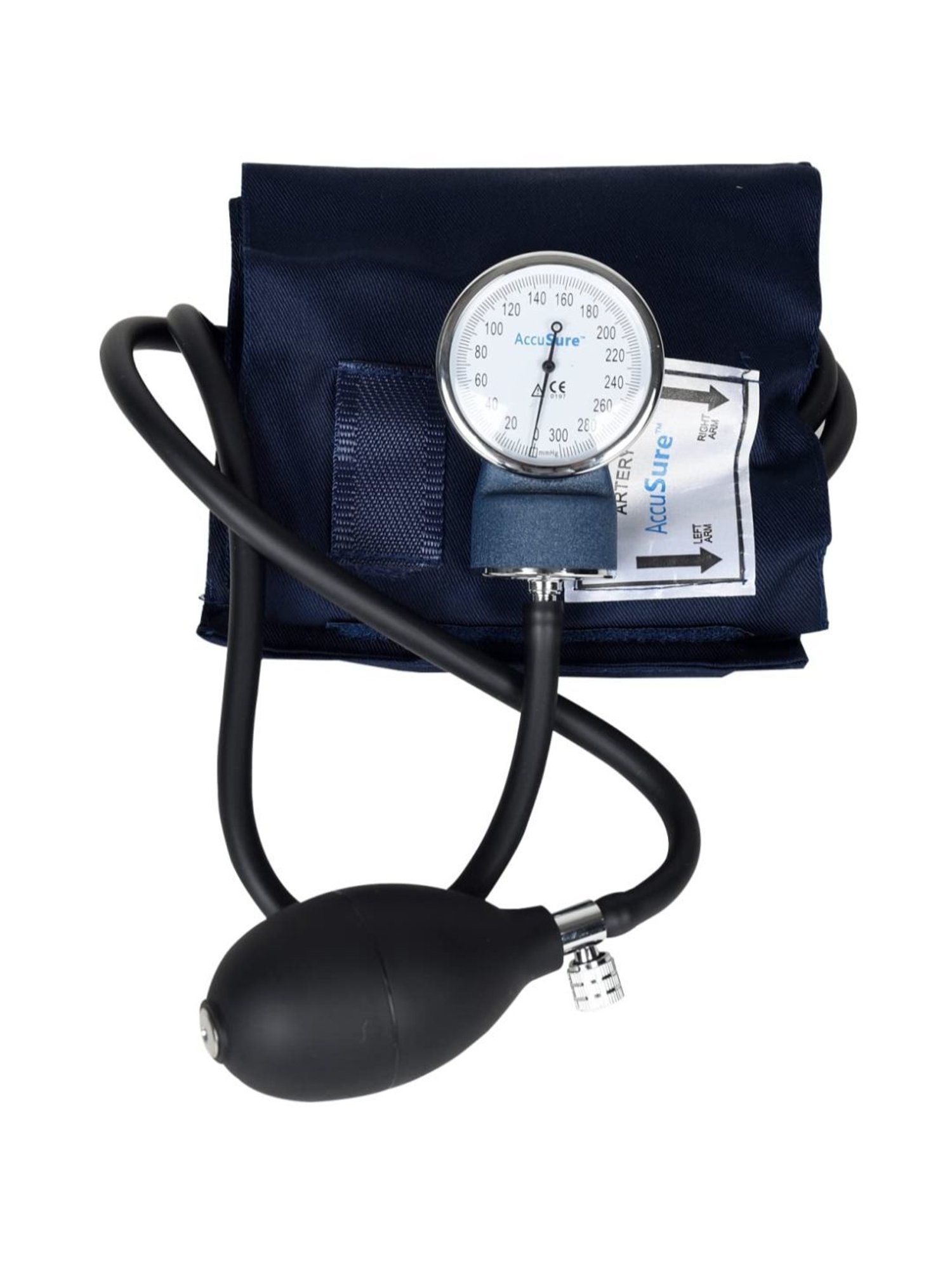 AccuSure Aneroid Sphygmomanometer with Stethoscope (Black)