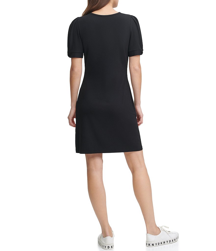 Anne Klein Sport Carlita Jewel Neck Sleeveless Midi Shift Tank Dress