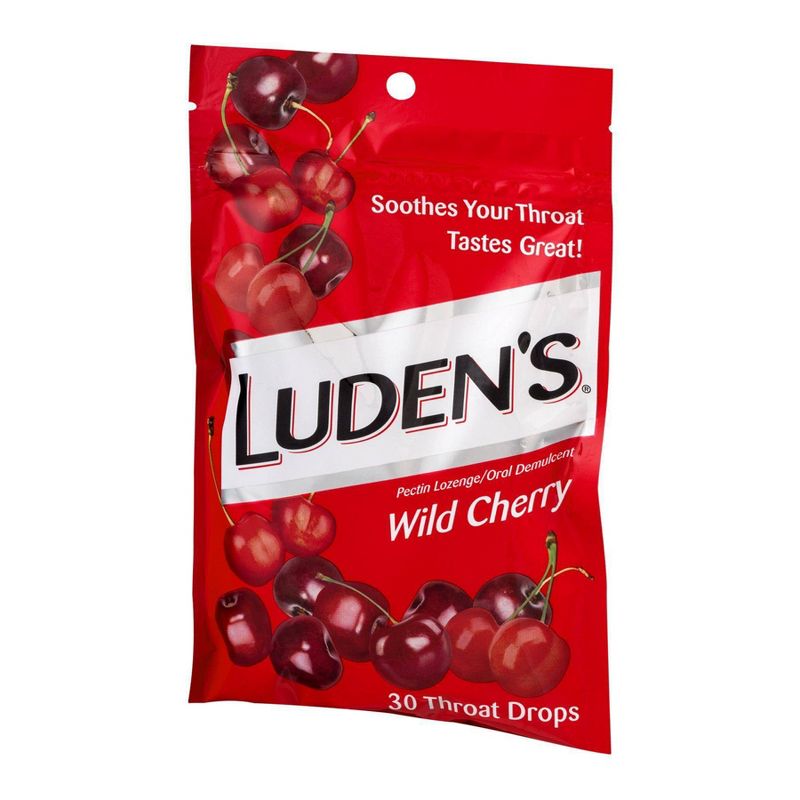 Luden's Soothing Throat Drops for Sore & Irritated Throats - Wild Cherry - 30ct