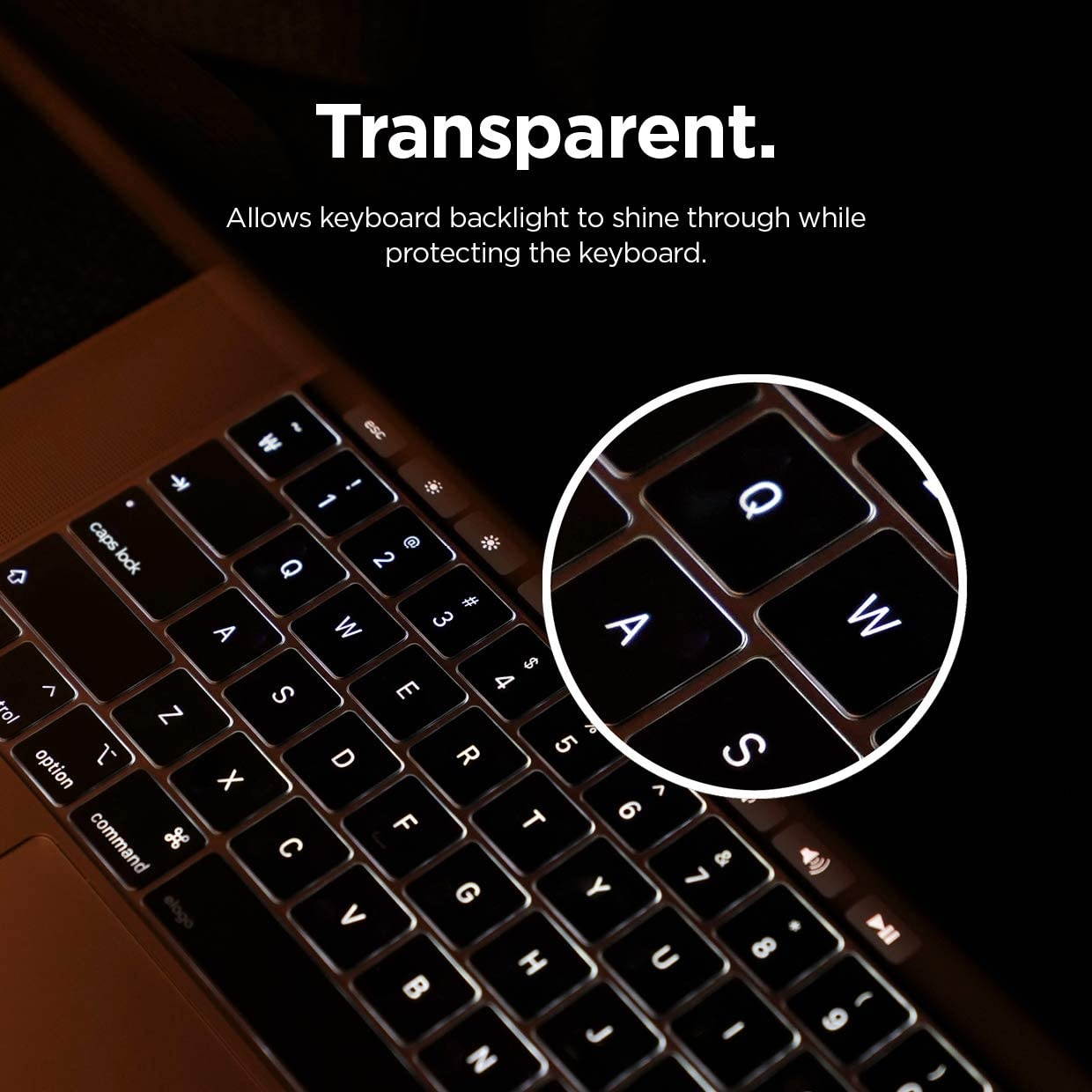 elago Ultra Thin Keyboard Skin for MacBook Pro 16" with Touch Bar and Touch ID [Version 2020] [A2141] (Transparent)