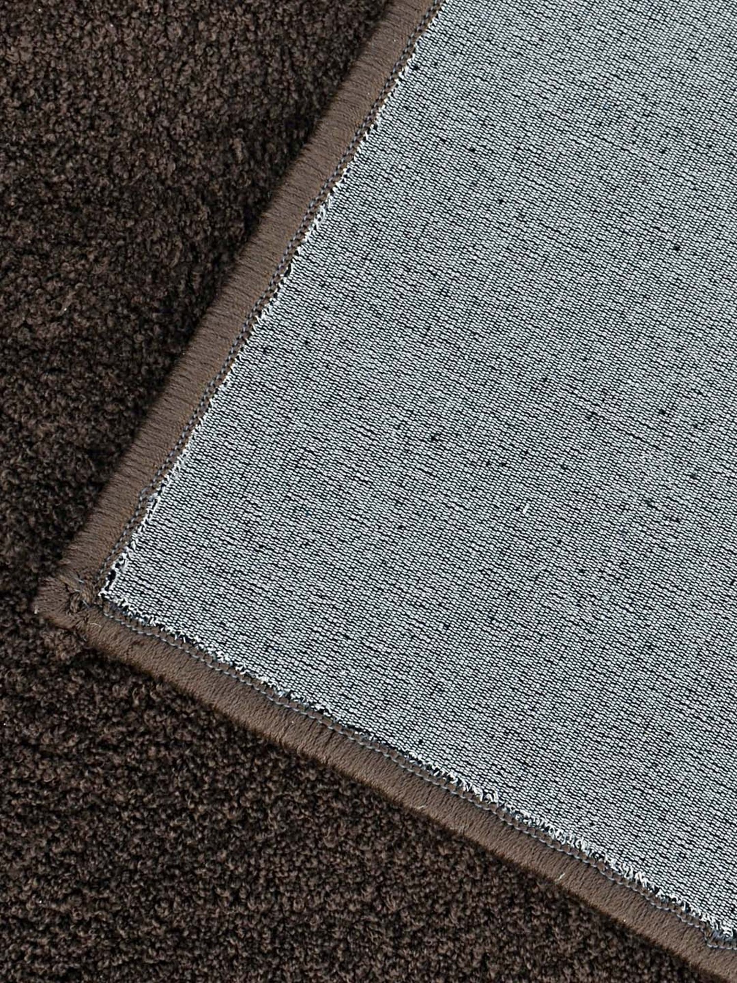 Saral Home Dark Brown Cotton Anti-Skid Carpet - Set of 1