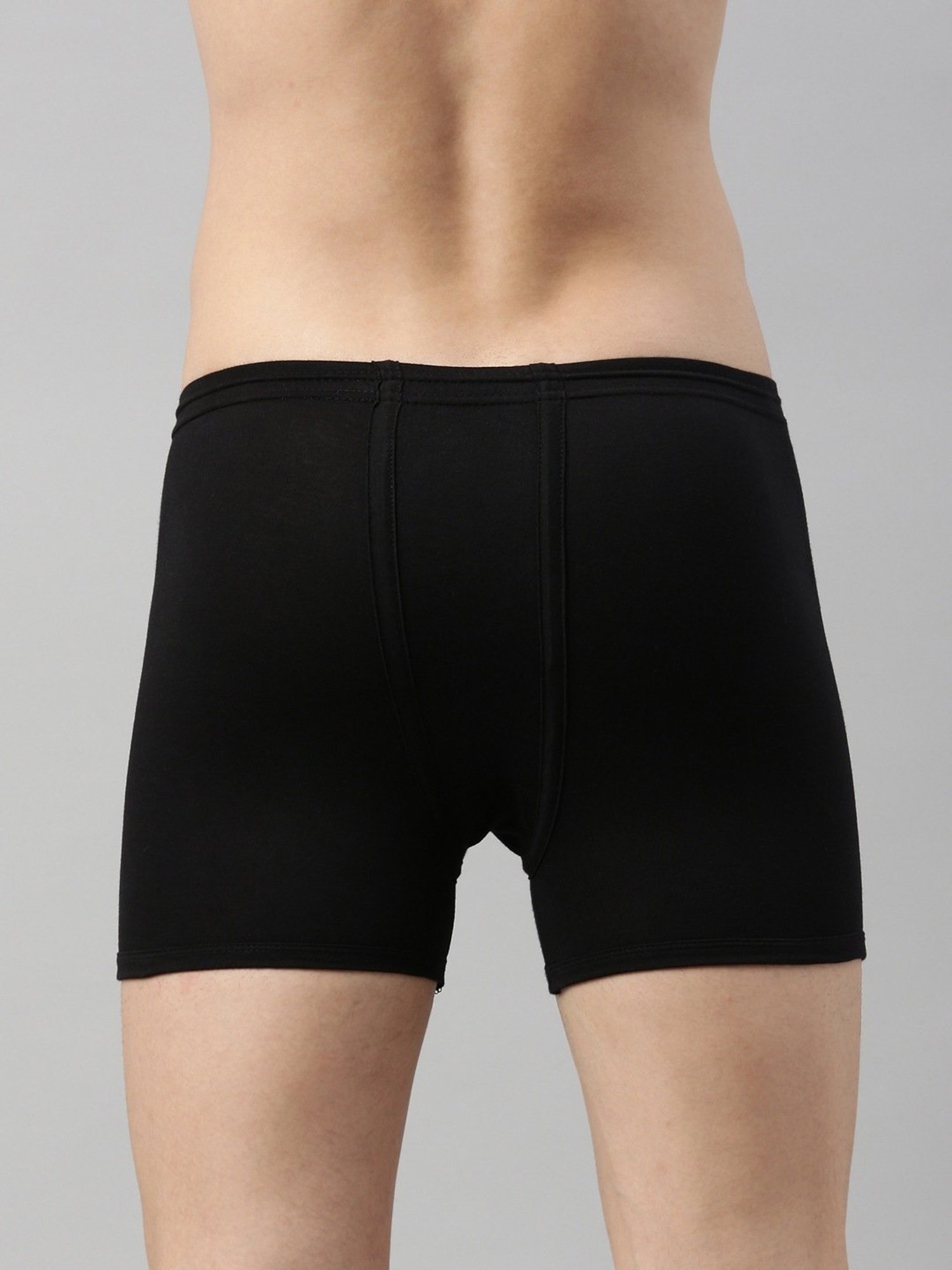 Dixcy Scott Originals Black Cotton Regular Fit Trunks - Pack Of 3