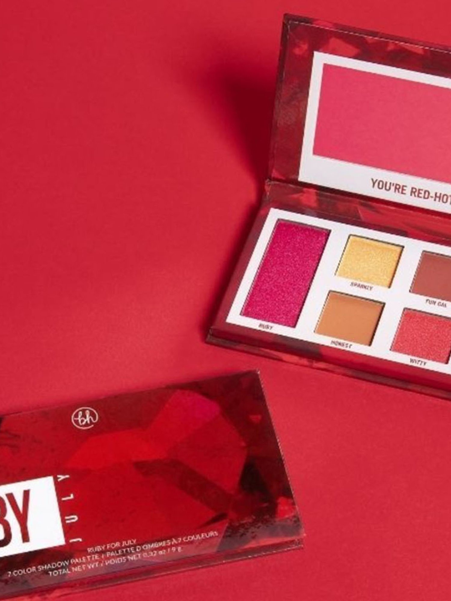 BH Cosmetics 7 Color Shadow Palette Ruby for July - 9 gm