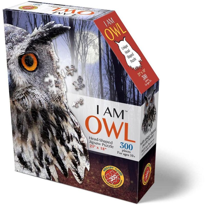 Madd Capp Games I AM Owl 300 Piece Animal Head-Shaped Jigsaw Puzzle