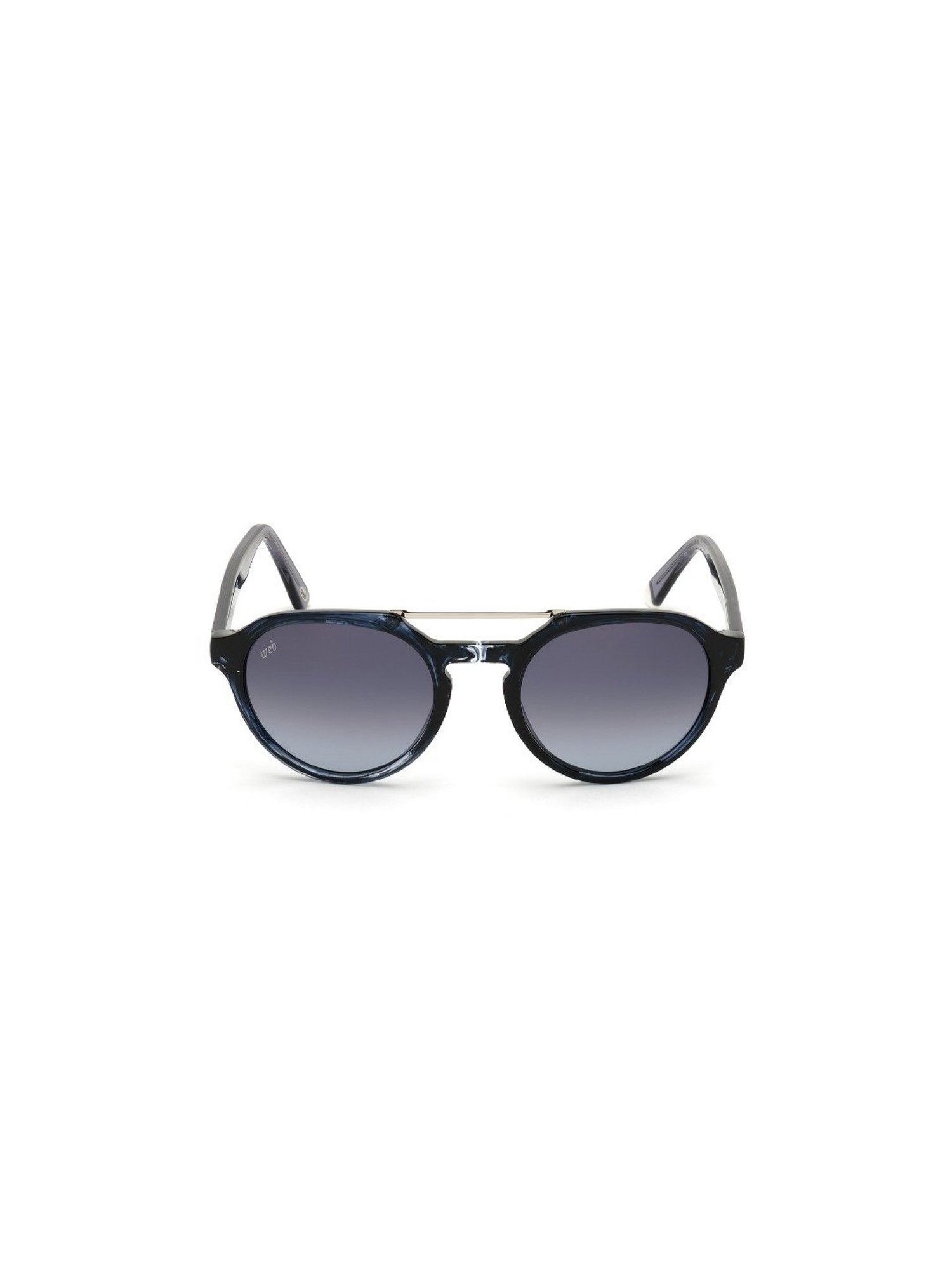 Web Eyewear Grey Round Sunglasses for Men Designed in Italy