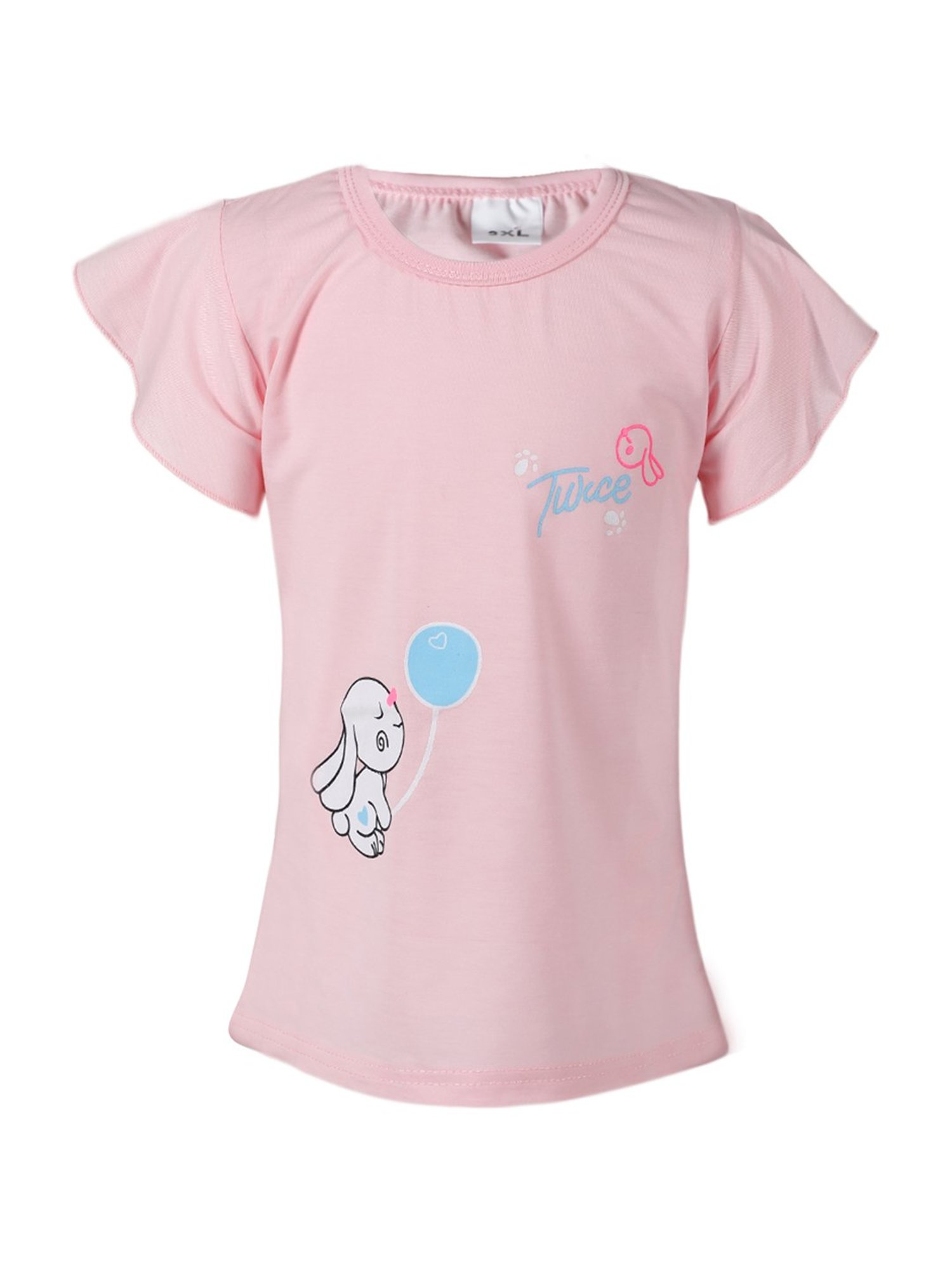 Passion Petals Kids Pink Cotton Printed Top