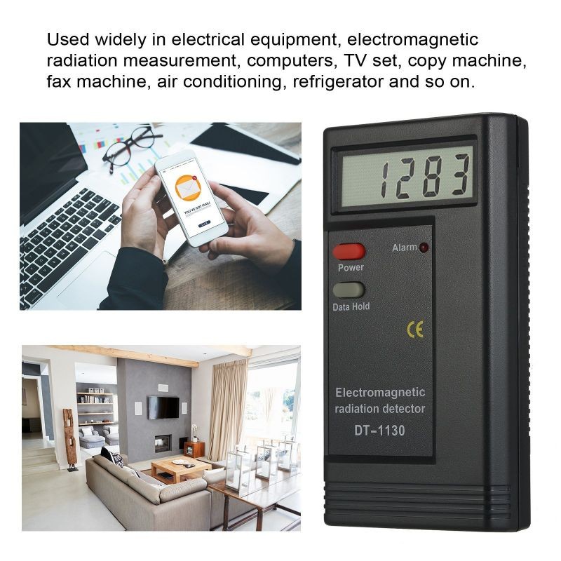 DT-1130 Portable LCD Digital Electromagnetic Radiation Detector EMF Meter Dosimeter Meter Tester DT-1130 9V