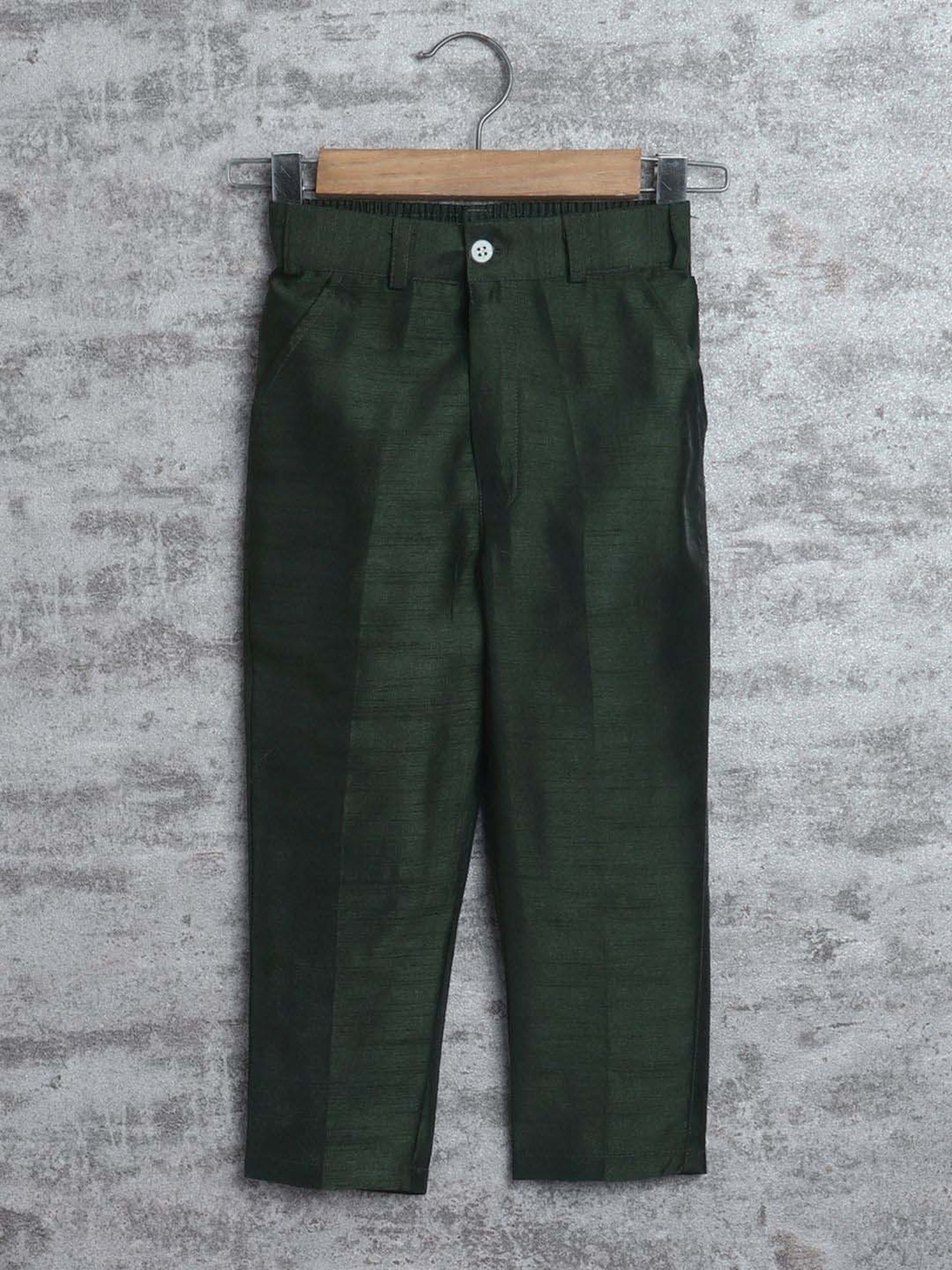 Ahhaaaa Kids Green Embellished Full Sleeves Kurta Set