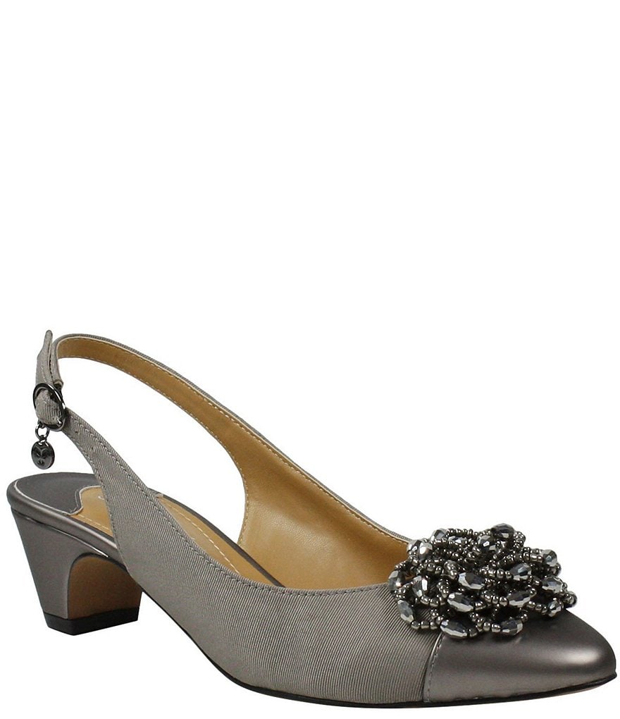 Trotters Kari Pearlized Leather Block-Heel Pumps