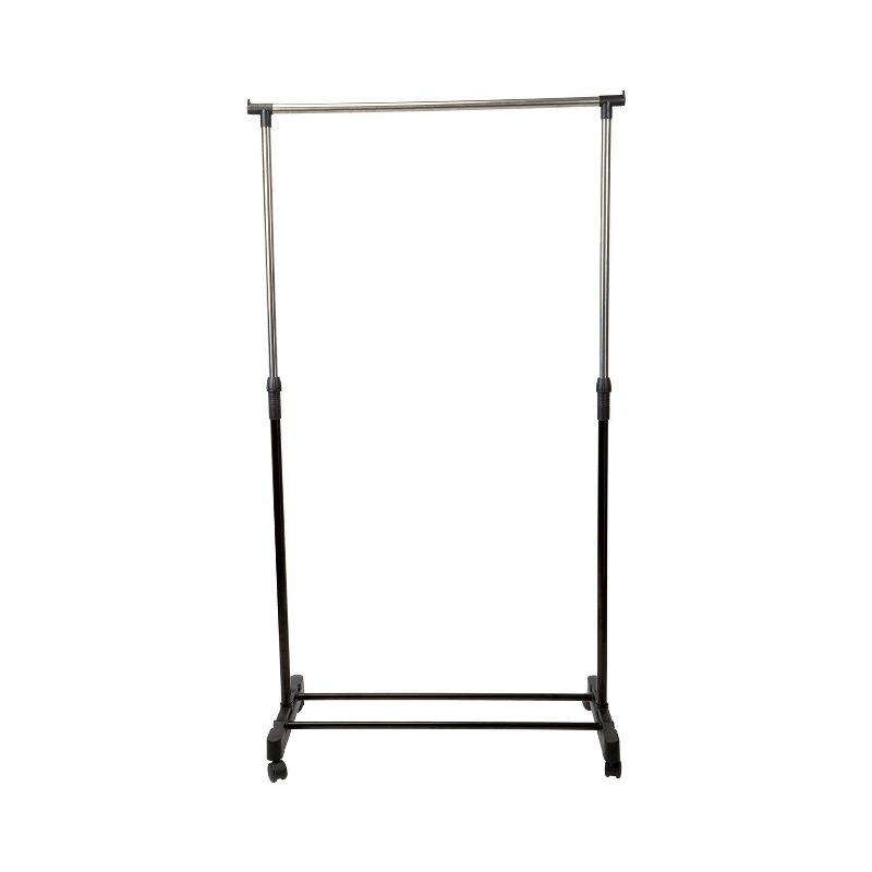 Simplify Single Tier Adjustable Height Rolling Garment Rack