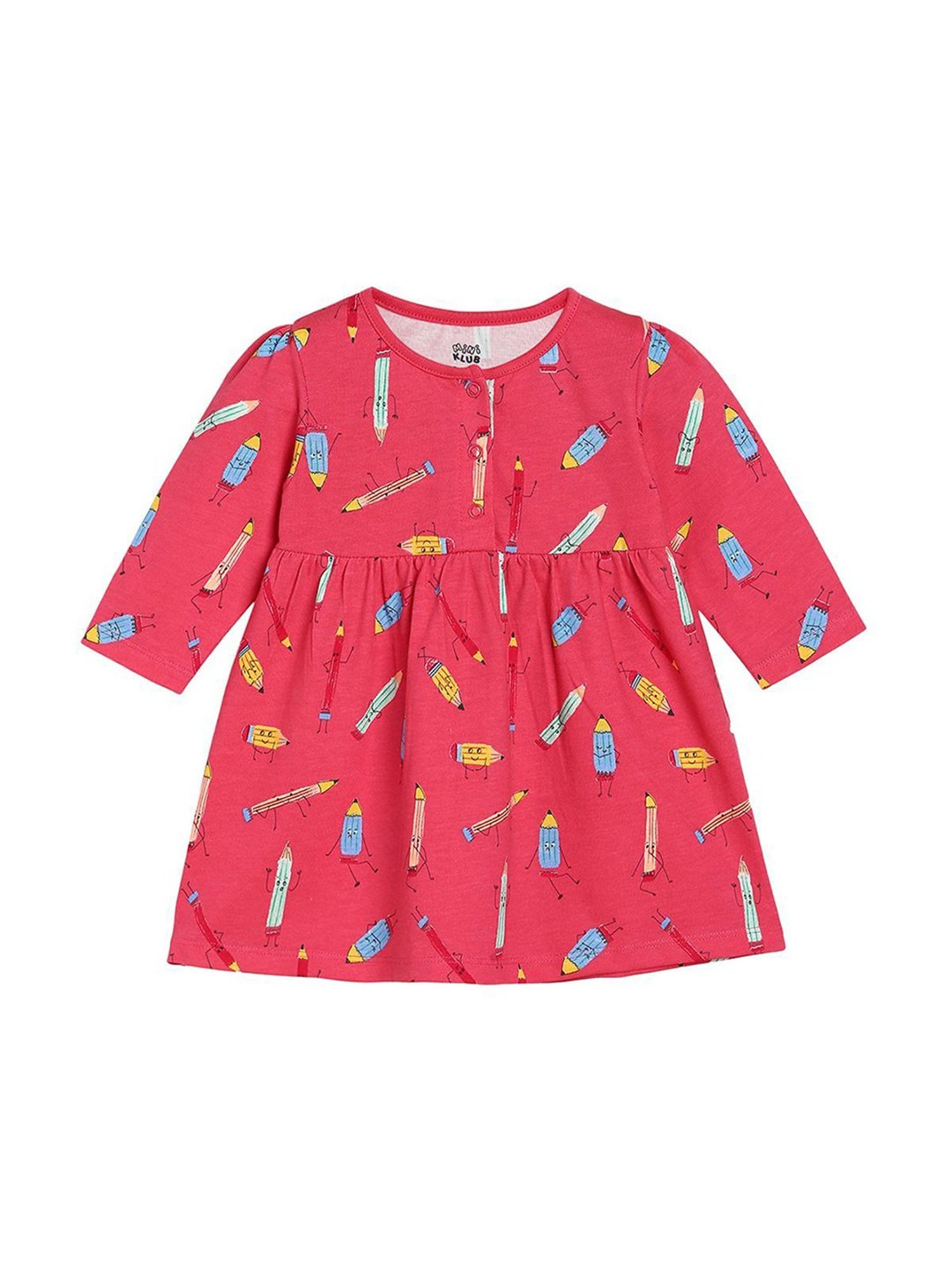 Nauti Nati Kids Blue Embroidered Dress