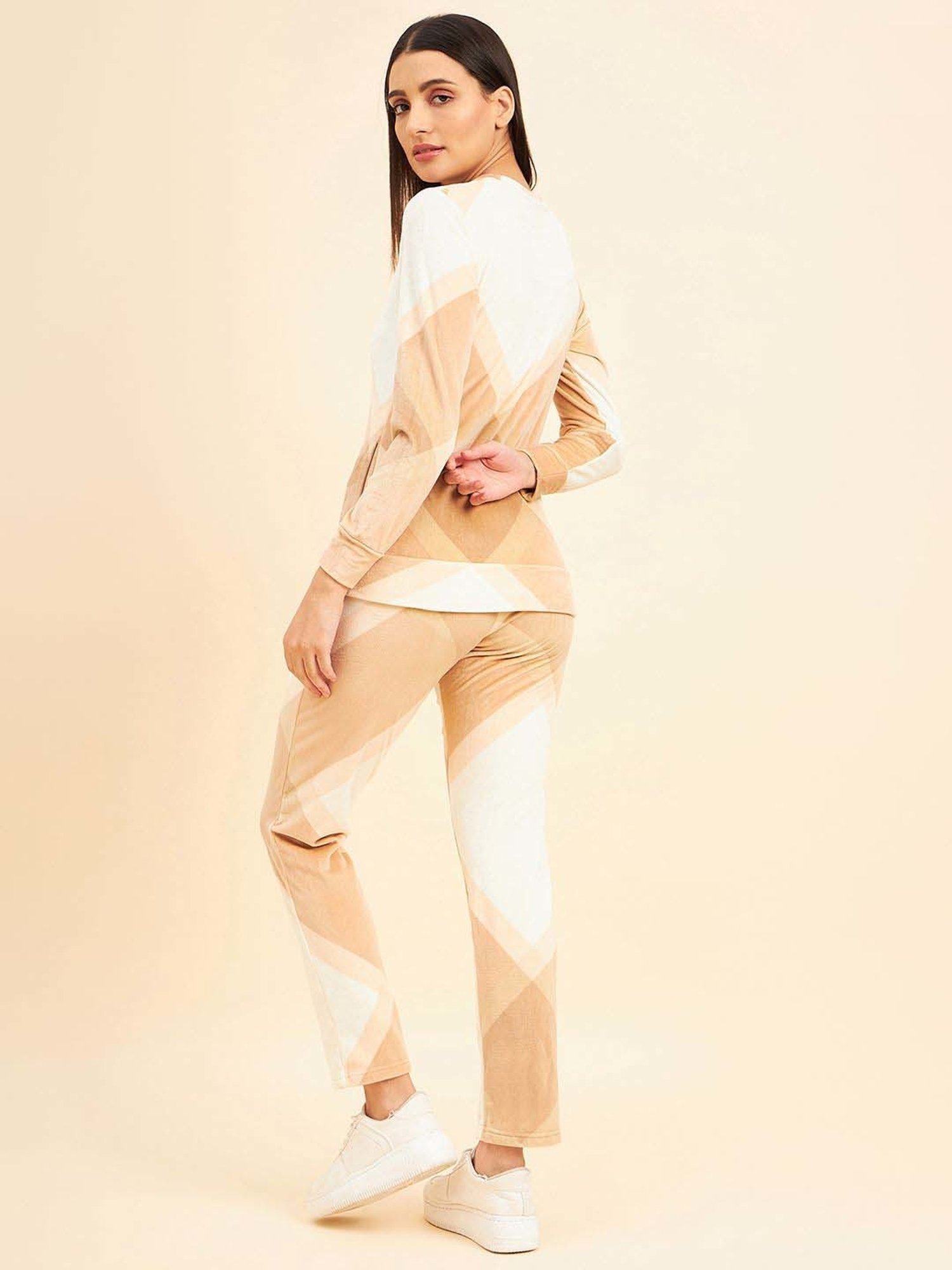 Sweet Dreams Beige Plain Track Suit