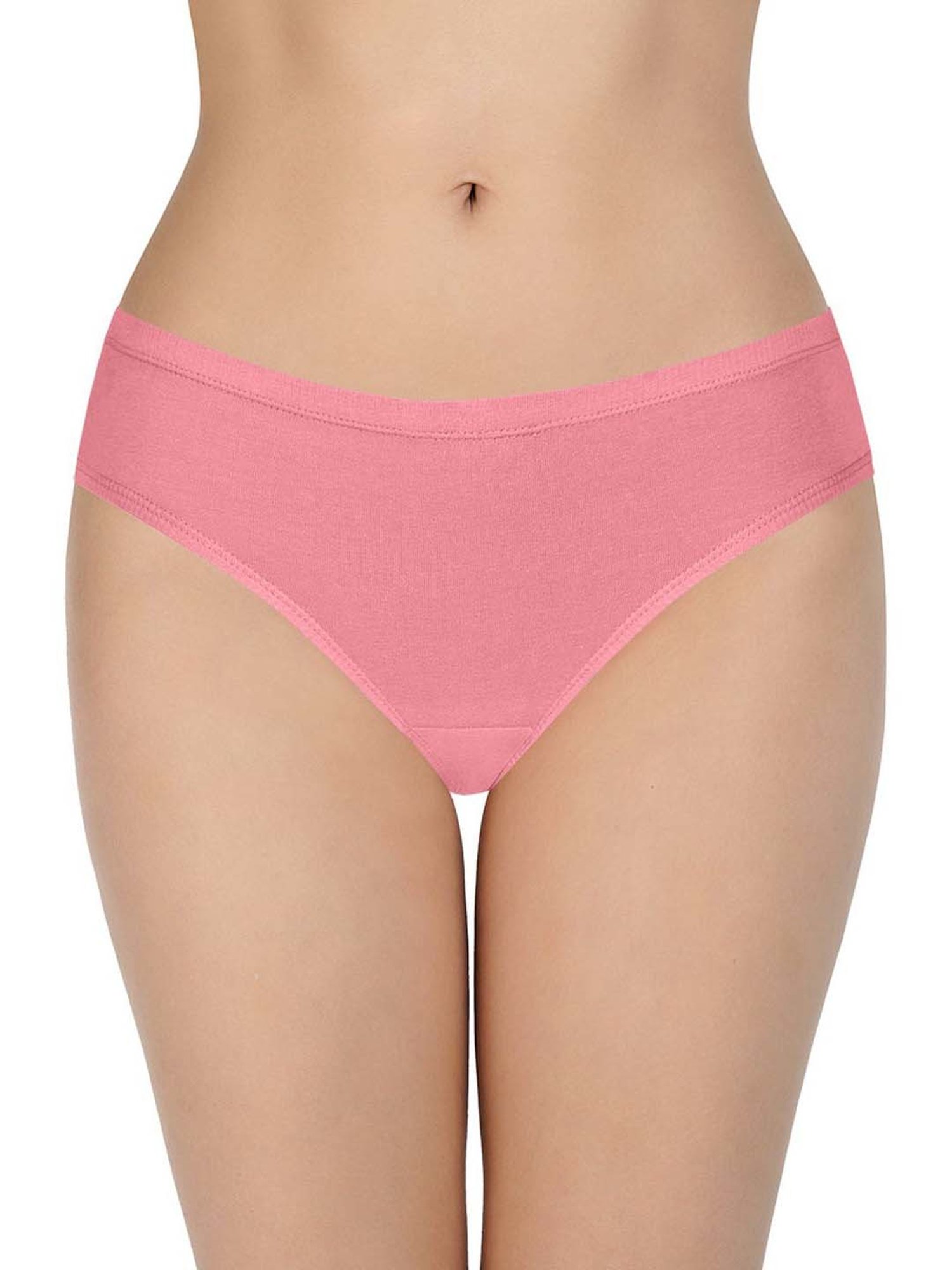Every De by Amante Green & Pink Cotton Bikini Panties - Pack Of 3