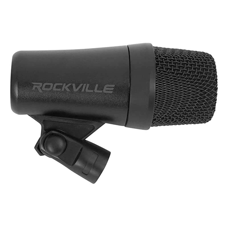 PROD5 5 Piece Drum Mic Kit wMetal Bass+Snare Microphones+Clips