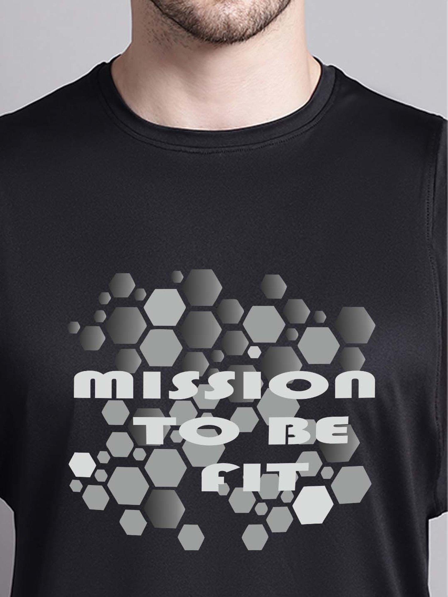 Friskers Black Regular Fit Graphic Sports Vest