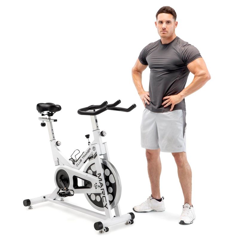 Body Flex Sports Body Rider BRF700 Stationary Full Body Cardio Exercise Upright Fan Bike with Dual Action Handlebars and Adjustable Seat
