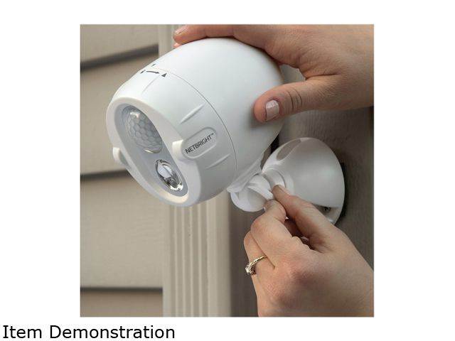 Mr Beams MBN342 Wireless Motion Sensing 200 Lumen LED NetBright&reg; Networked Spotlight, White, 2 Pack