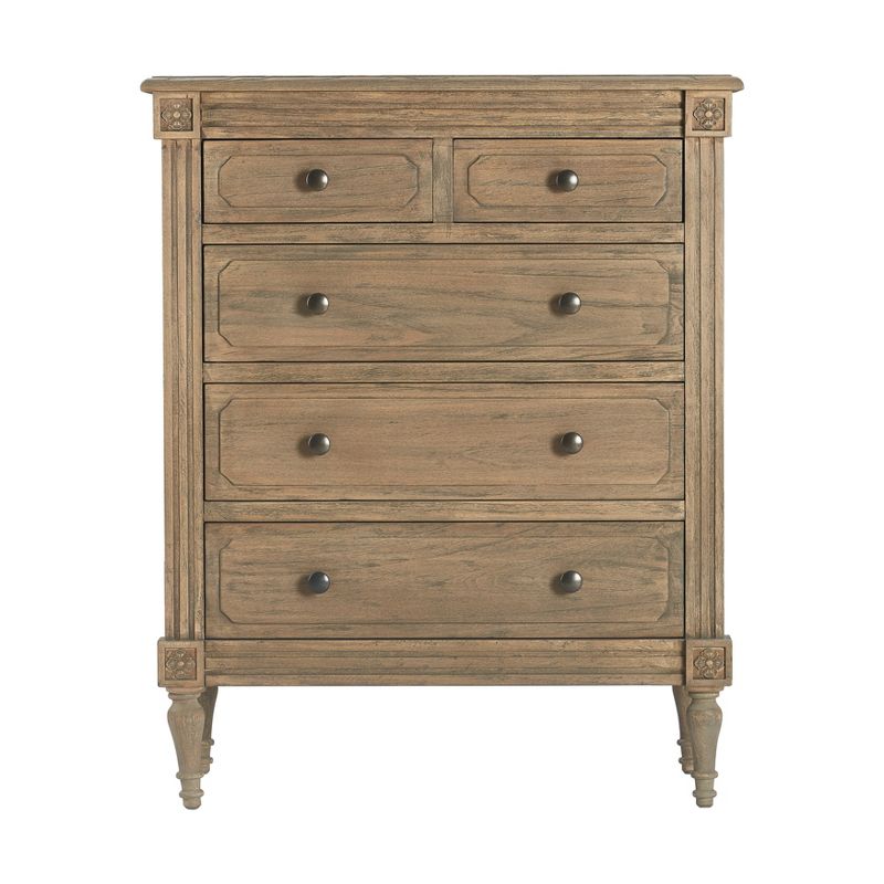 Elmhurst 5 Drawer Chest Antique Wood - Finch