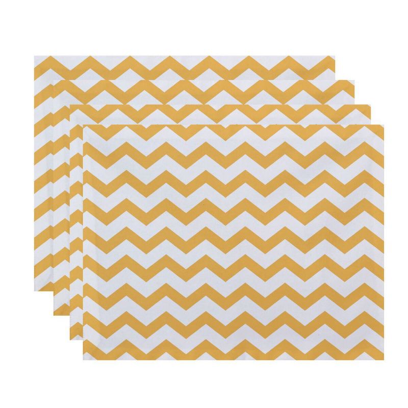 Set of 4 Blue Chevron Placemat - E by design
