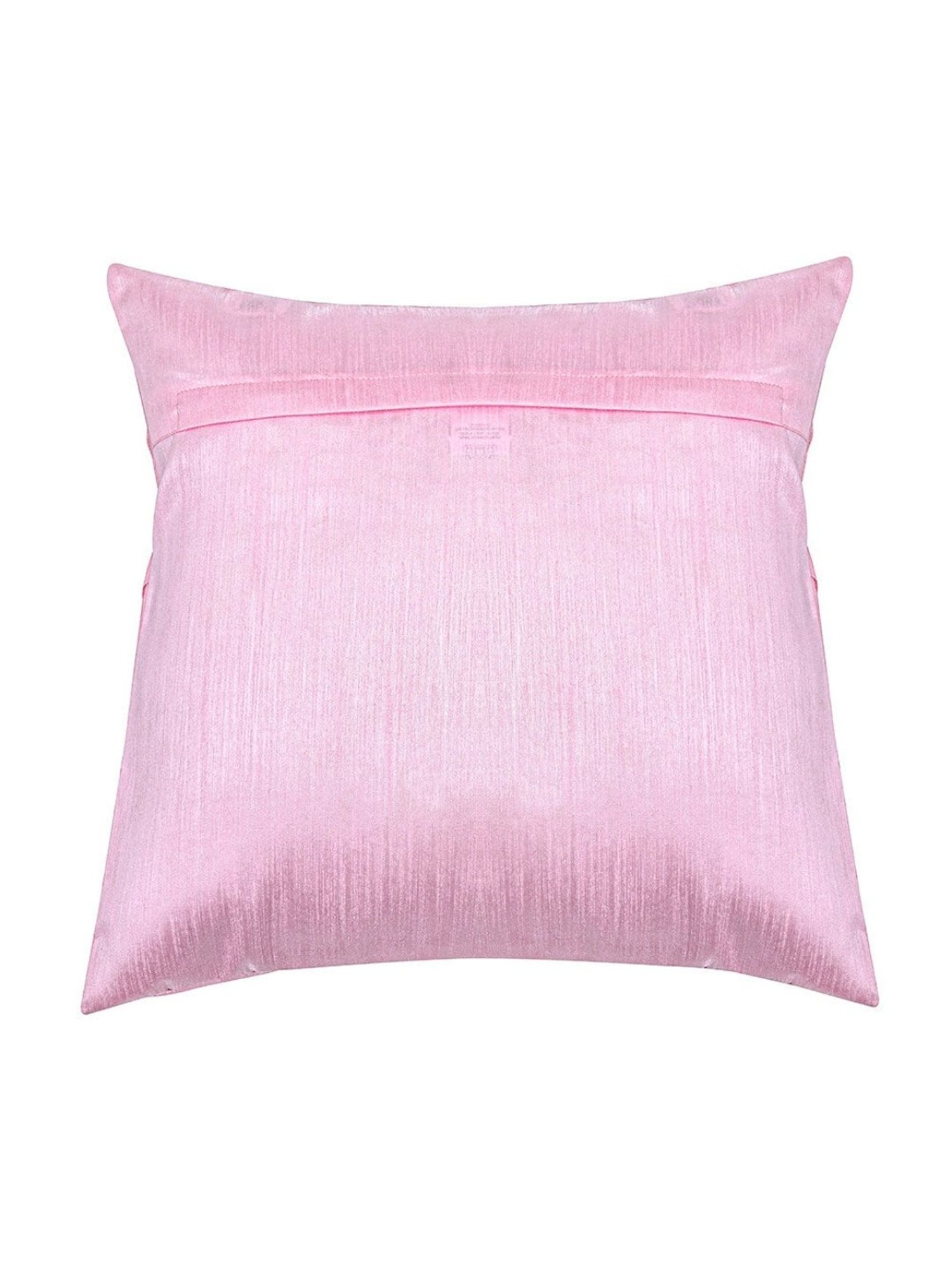 @home by Nilkamal Pintuck Textured Tafetta Cushion Cover|Pack of 1|16 x 16 inches|Pink