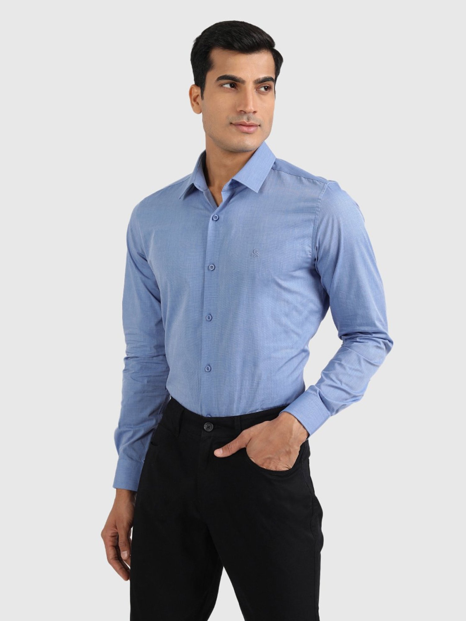 United Colors of Benetton Blue Slim Fit Shirt