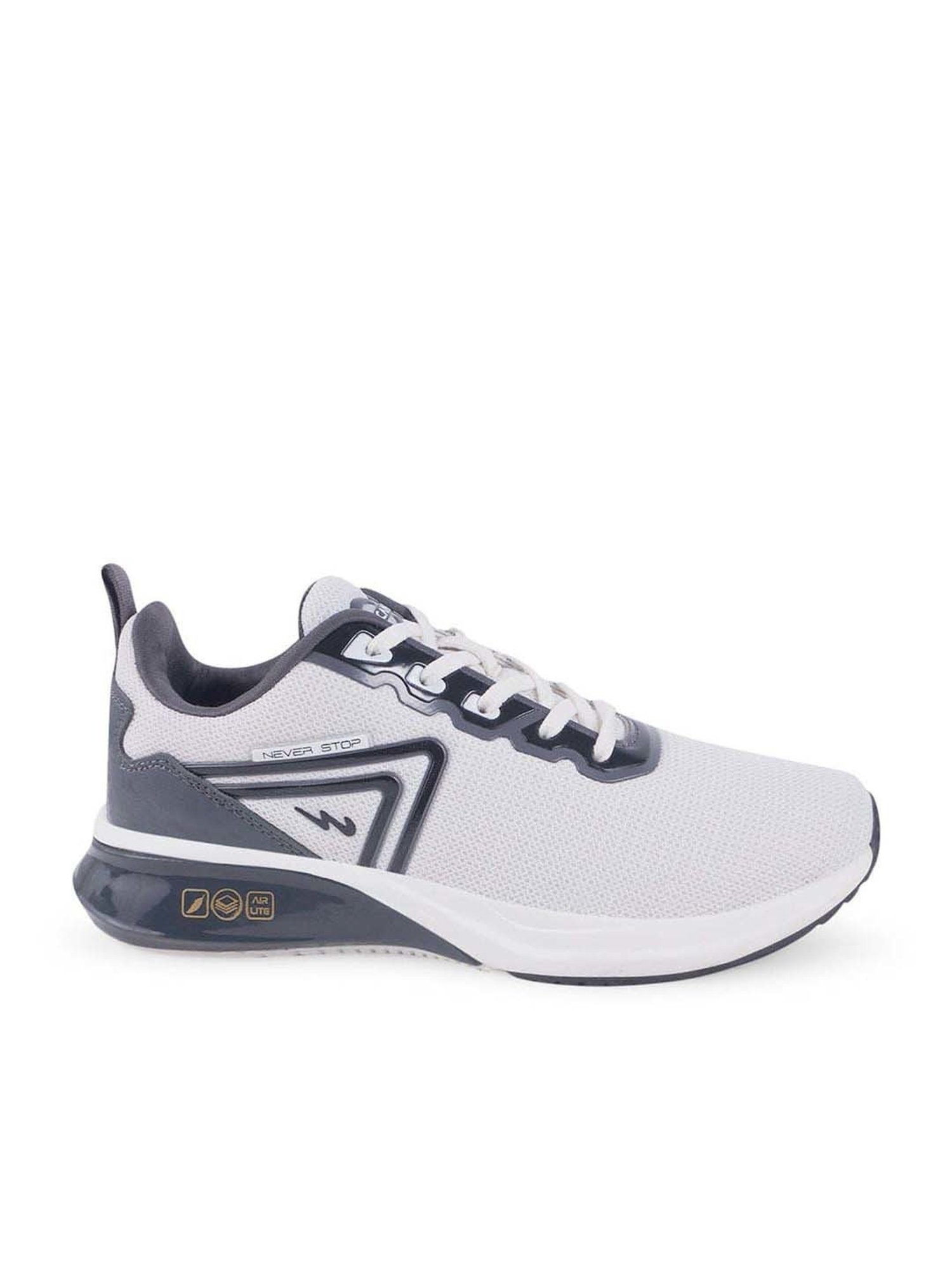 Campus Kids PADEL JR Off-White & Grey Running Shoes