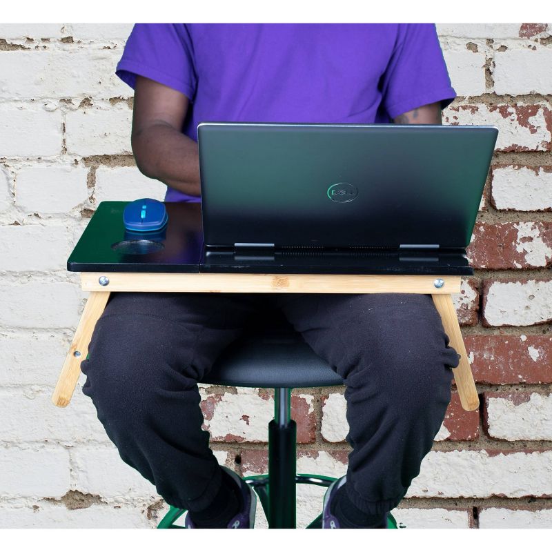 Coolpad Flip Top Adjustable Laptop Desk for Bed Tray Black - Mind Reader