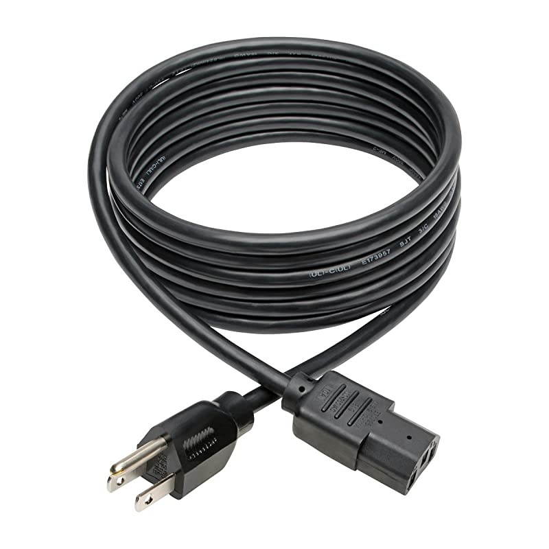 Standard Computer Power Cord 10A18AWG NEMA 515P to IEC320C13 10ftP006010