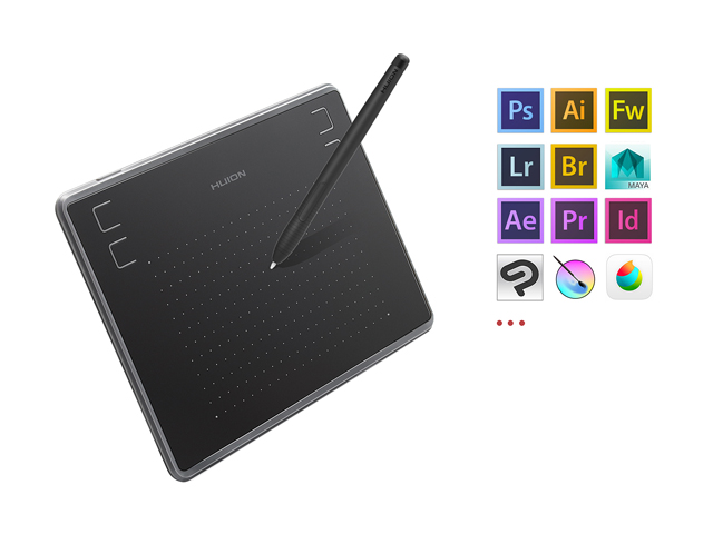 Huion Inspiroy H430P Graphics Drawing Tablet 4.8 x 3 inches with Battery-Free Pen Recognize 4096 Pen Pressure with a Glove