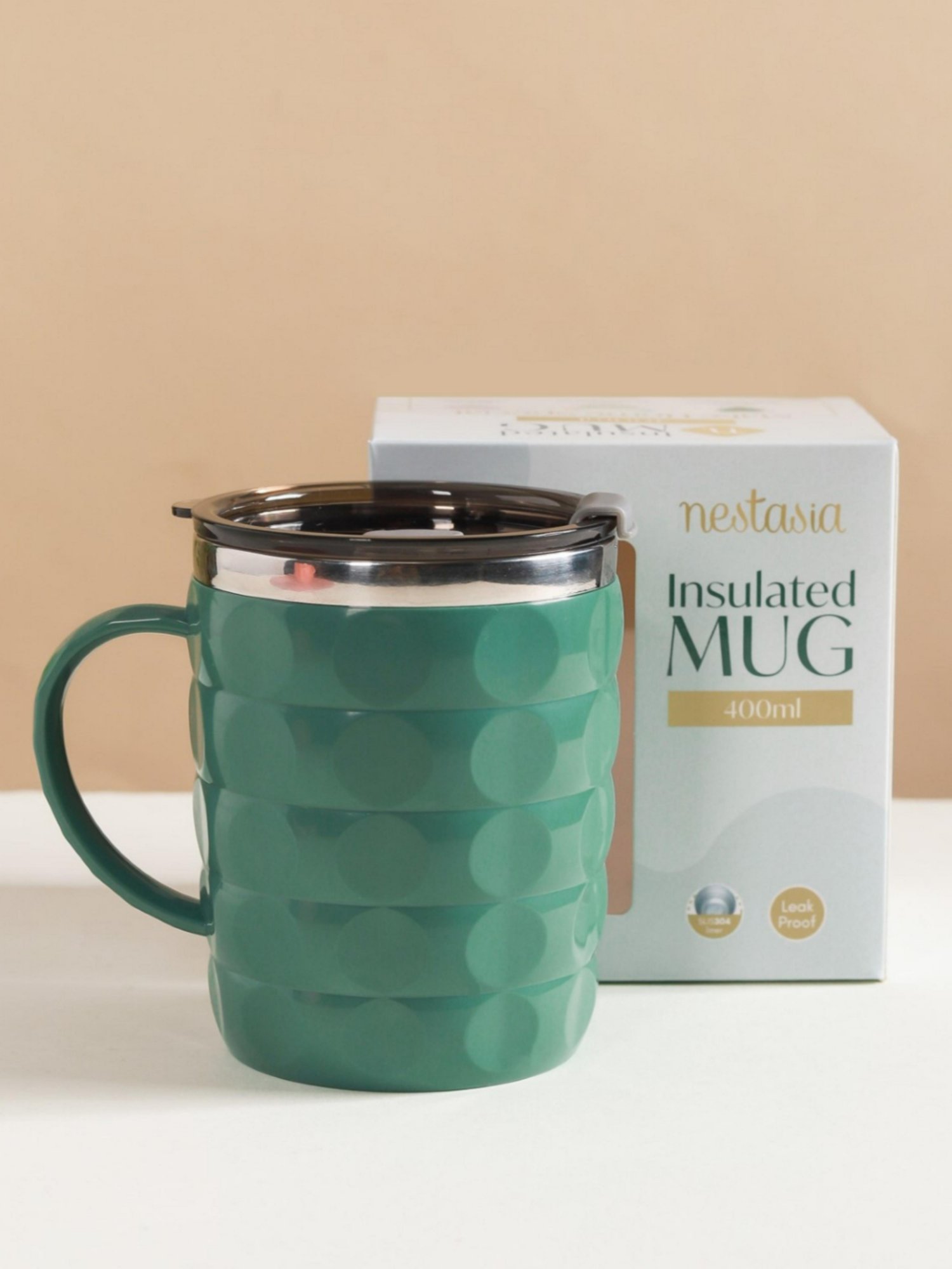 Femora Black Ceramic Coffee Mugs (0.36 L) - Set of 4