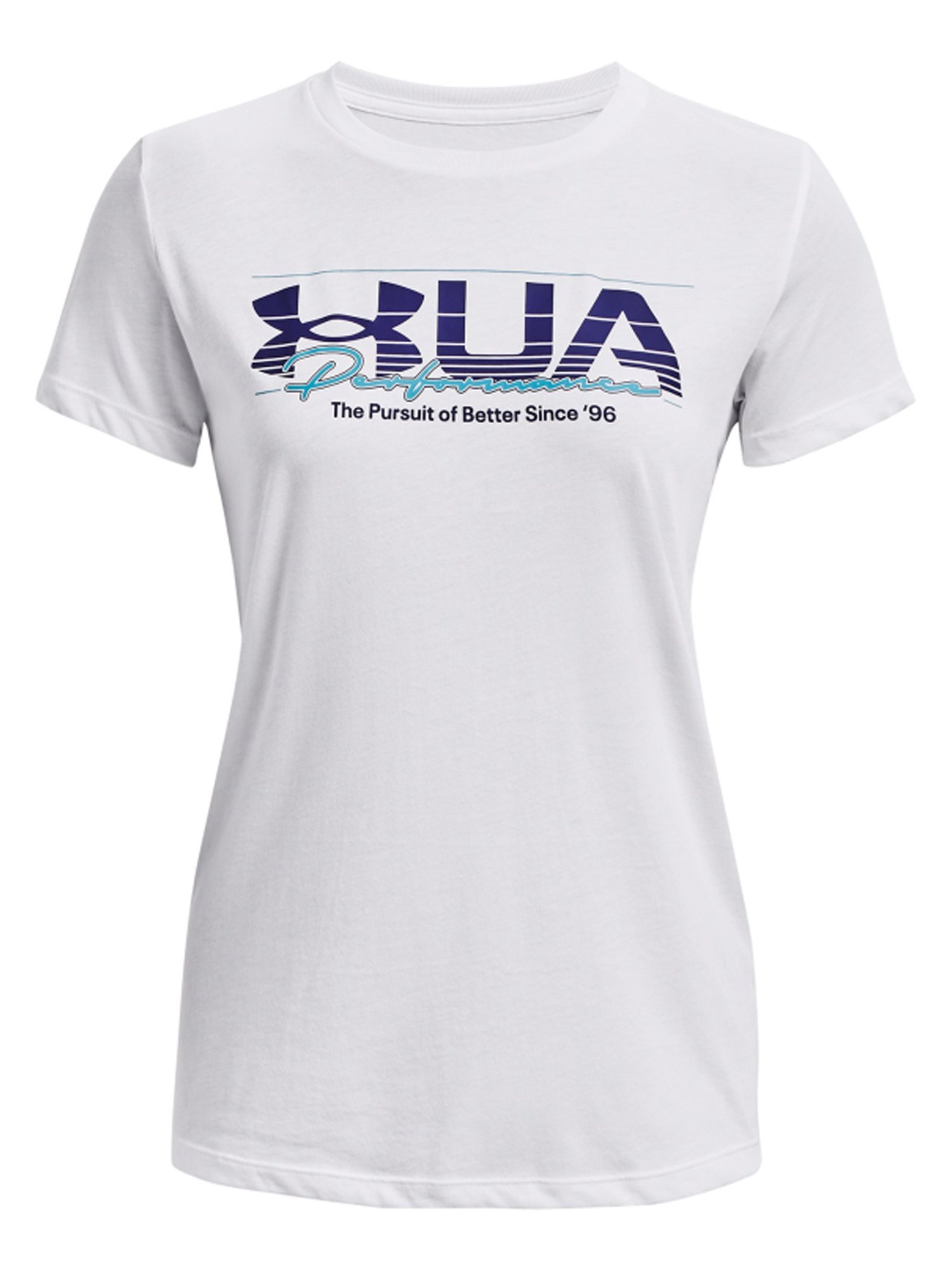 UNDER ARMOUR White Cotton Printed Sports T-Shirt