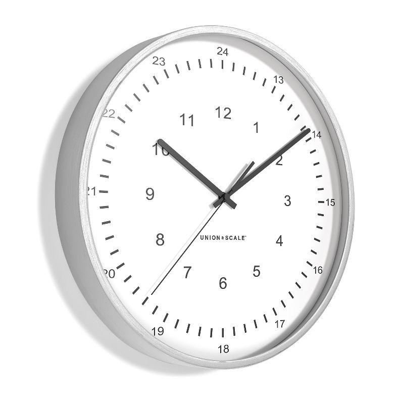 Union & Scale Essentials Wall Clock, Metal, 12 (UN57804) 