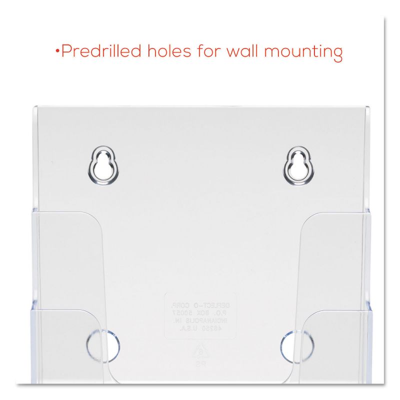 Deflecto Multi Compartment DocuHolder Four Compartments 6-1/2w x 6-1/4d x 10h Clear 77901