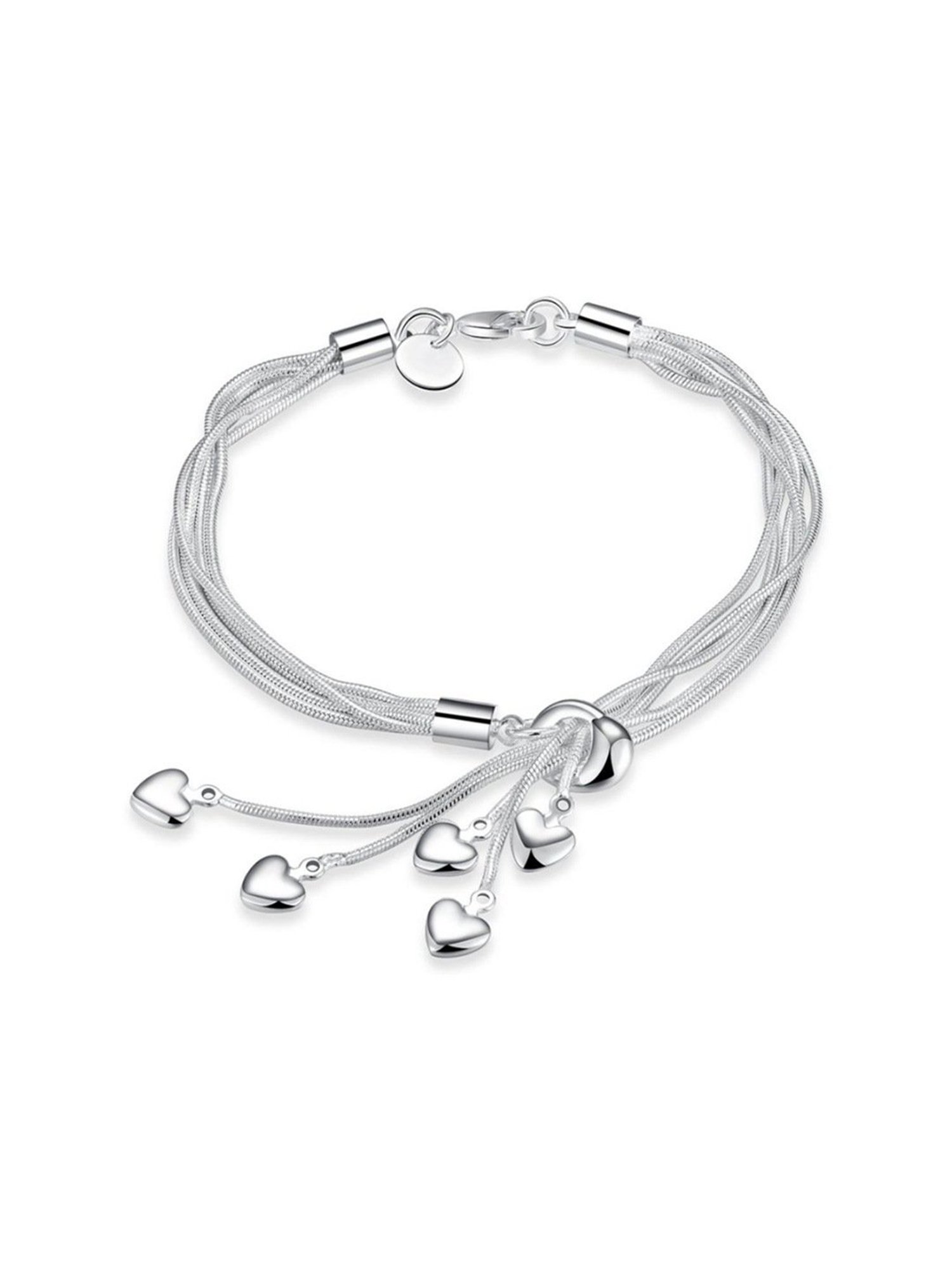 YouBella Stylish Latest Design Jewellery Silver-Plated Charms Bracelet