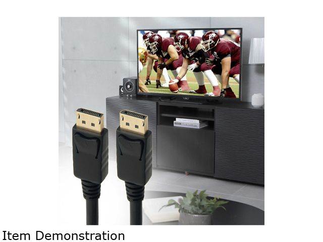 Omni Gear DIS-6 6 ft. DisplayPort 1.2 [4K@60Hz] to DisplayPort Cable, Black, Gold Plated