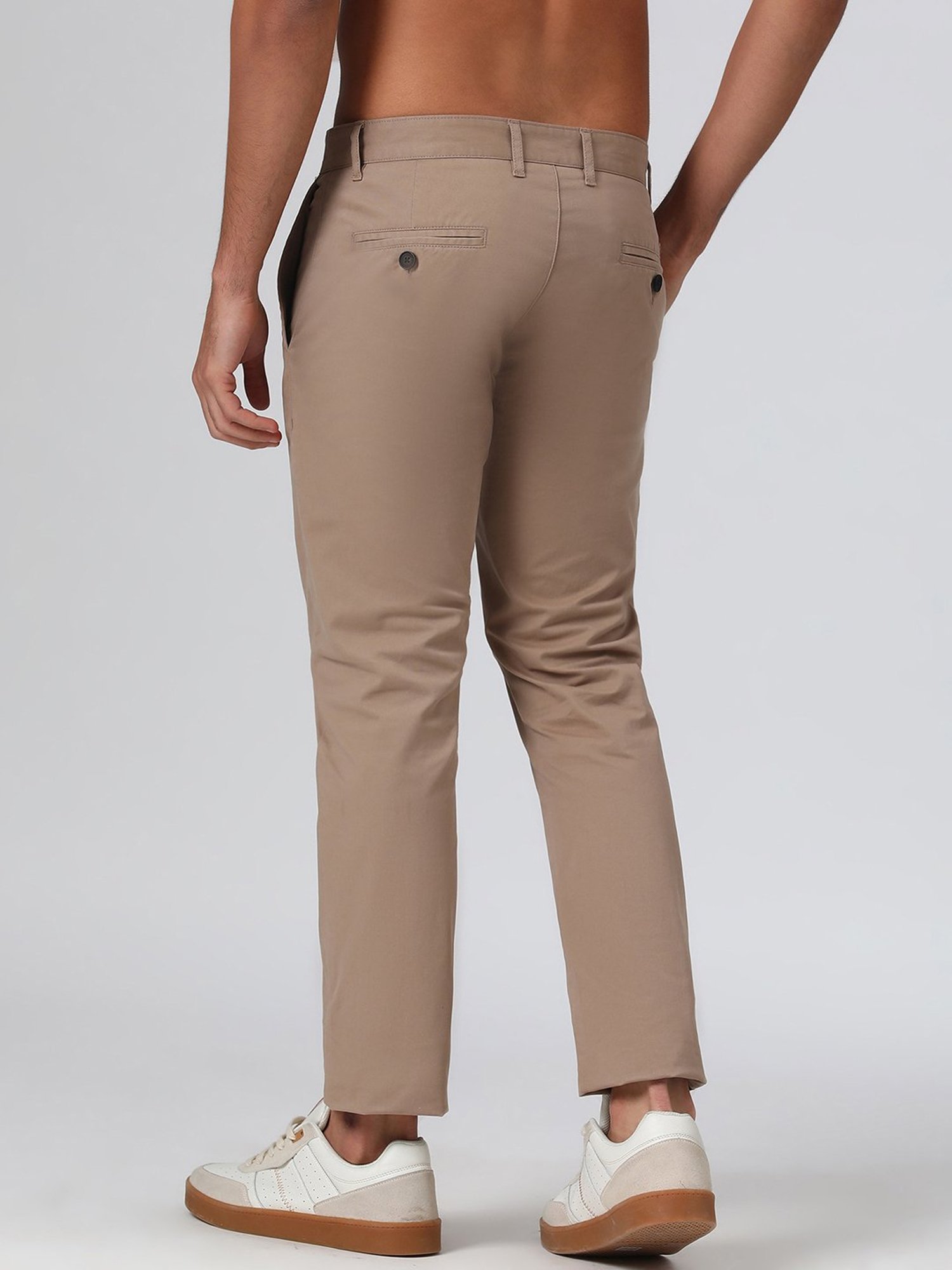 SUBTRACT Khaki Slim Fit Chinos
